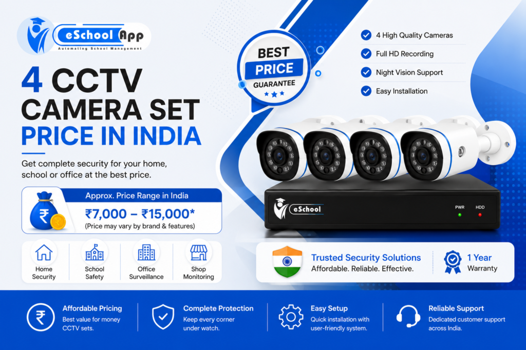 4 CCTV Camera Set Price In India